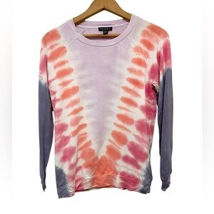 Tribal Vibrant Tie-Dye Long Sleeve Top, Size XS